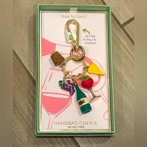 NIB True to Form Wine-Themed Handbag Charm